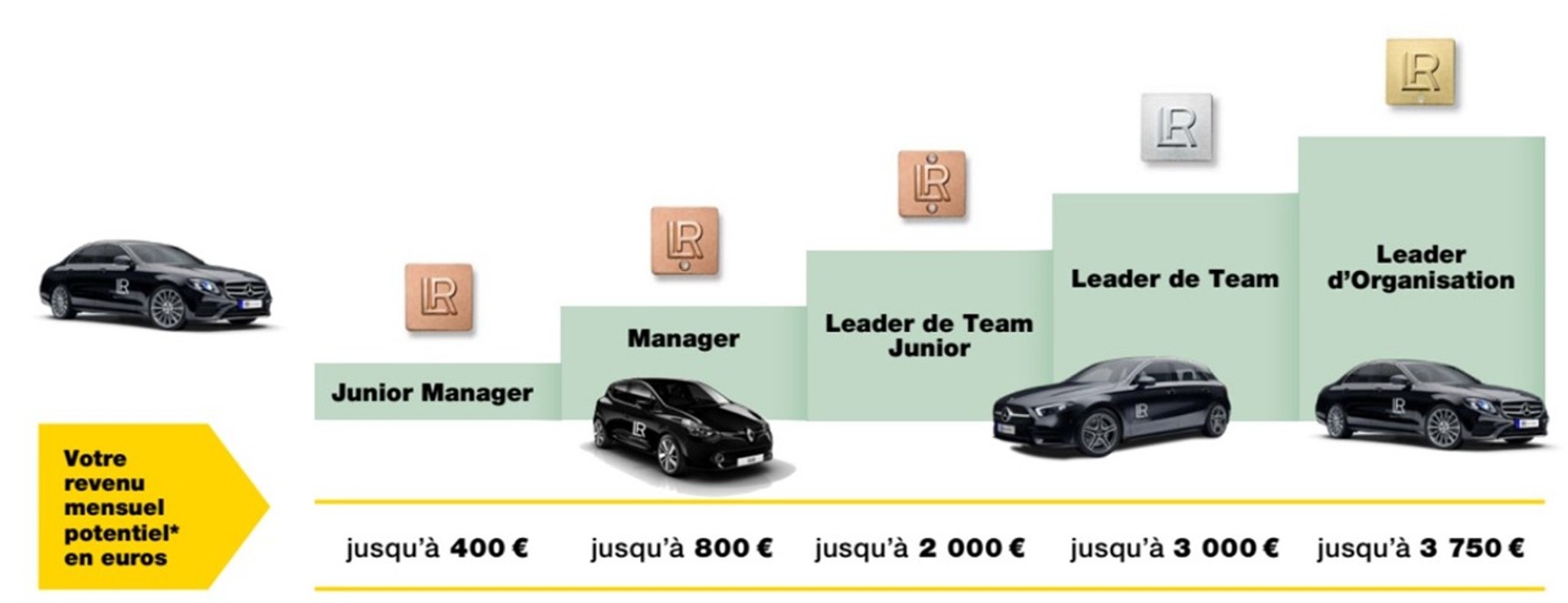 Opportunité d'affaires de Boutique Lr 
 - Étapes de carrière en entreprise